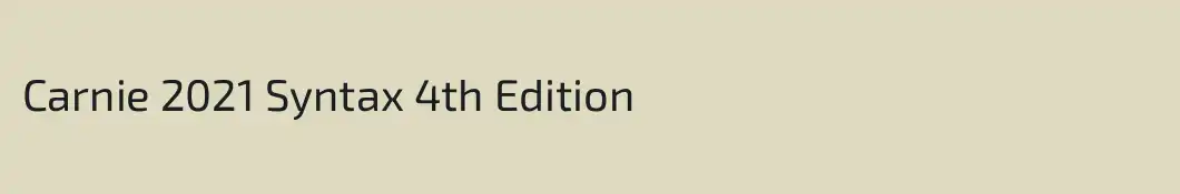 Carnie 2021 Syntax 4th Edition